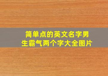 简单点的英文名字男生霸气两个字大全图片