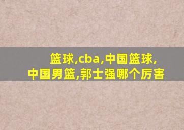 篮球,cba,中国篮球,中国男篮,郭士强哪个厉害