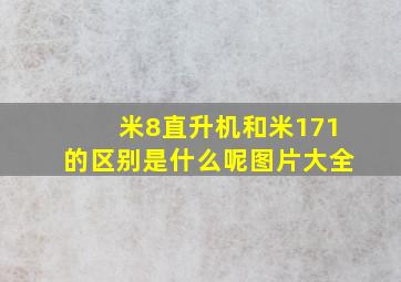 米8直升机和米171的区别是什么呢图片大全