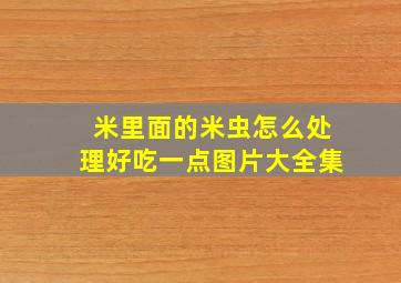 米里面的米虫怎么处理好吃一点图片大全集