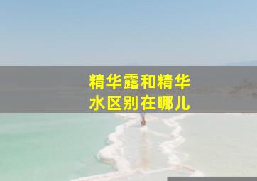 精华露和精华水区别在哪儿