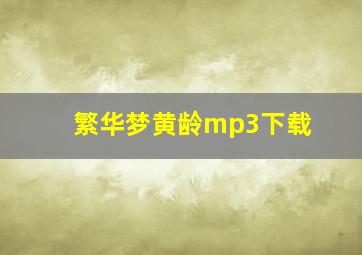 繁华梦黄龄mp3下载