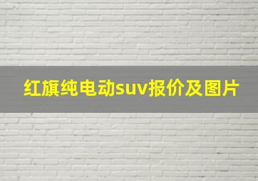 红旗纯电动suv报价及图片