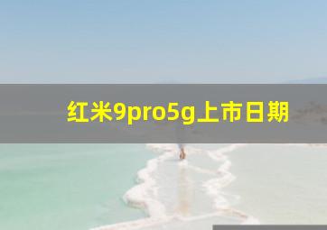 红米9pro5g上市日期