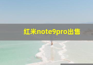 红米note9pro出售