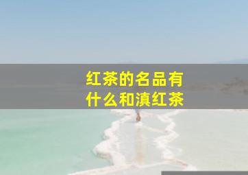 红茶的名品有什么和滇红茶