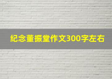 纪念董振堂作文300字左右