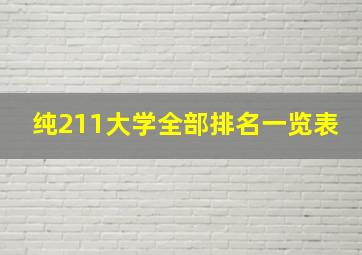 纯211大学全部排名一览表