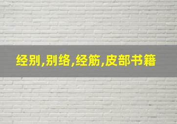 经别,别络,经筋,皮部书籍