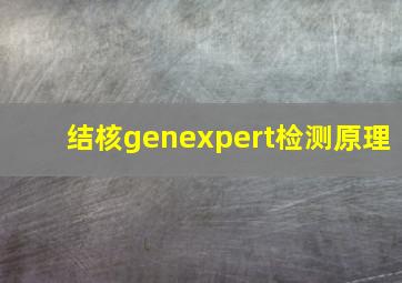 结核genexpert检测原理