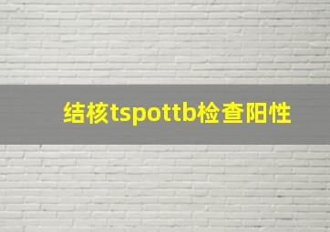 结核tspottb检查阳性