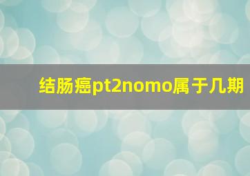 结肠癌pt2nomo属于几期