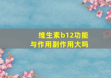 维生素b12功能与作用副作用大吗