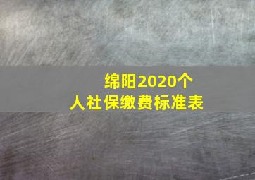 绵阳2020个人社保缴费标准表