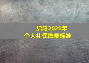 绵阳2020年个人社保缴费标准