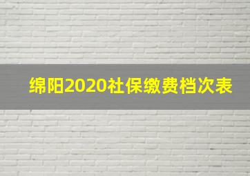 绵阳2020社保缴费档次表