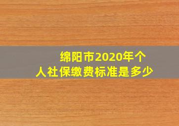 绵阳市2020年个人社保缴费标准是多少