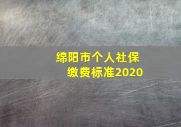 绵阳市个人社保缴费标准2020