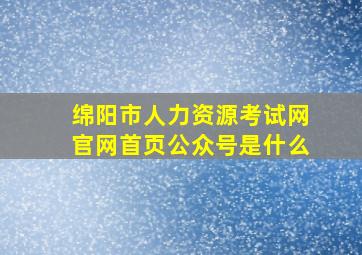 绵阳市人力资源考试网官网首页公众号是什么