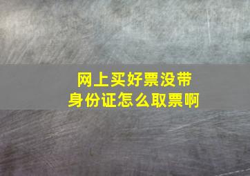 网上买好票没带身份证怎么取票啊