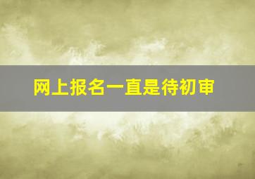 网上报名一直是待初审