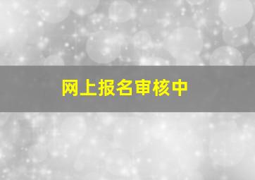 网上报名审核中