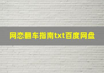 网恋翻车指南txt百度网盘