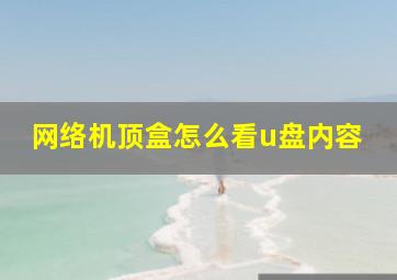 网络机顶盒怎么看u盘内容