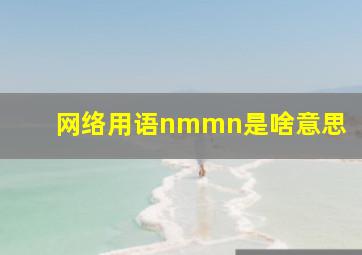 网络用语nmmn是啥意思