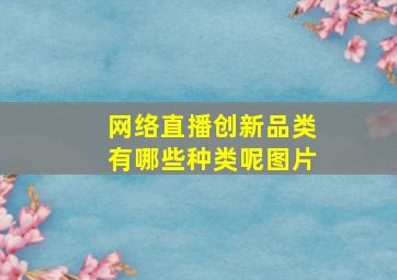 网络直播创新品类有哪些种类呢图片