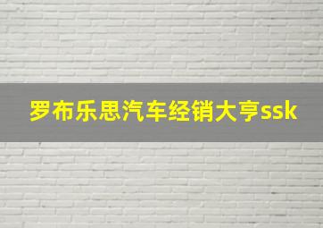 罗布乐思汽车经销大亨ssk