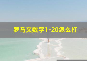 罗马文数字1-20怎么打