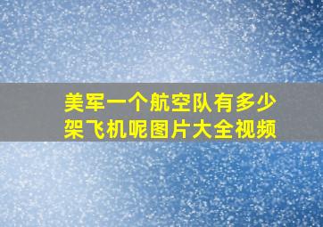 美军一个航空队有多少架飞机呢图片大全视频