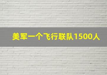 美军一个飞行联队1500人