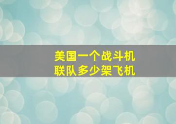 美国一个战斗机联队多少架飞机