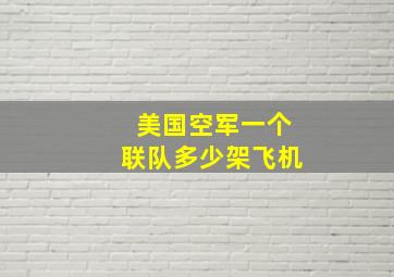 美国空军一个联队多少架飞机