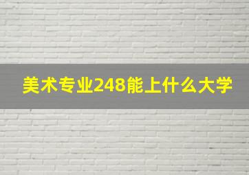 美术专业248能上什么大学