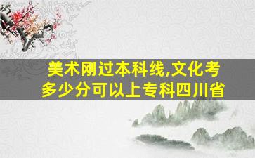 美术刚过本科线,文化考多少分可以上专科四川省