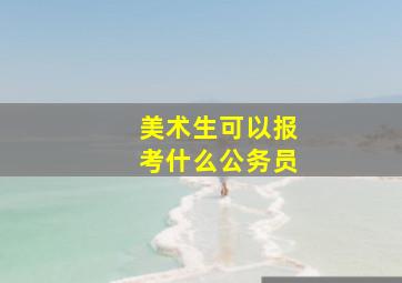 美术生可以报考什么公务员