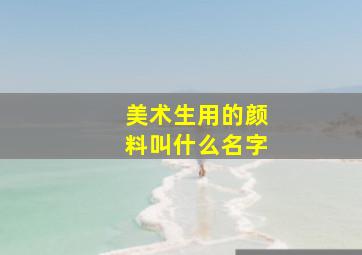 美术生用的颜料叫什么名字