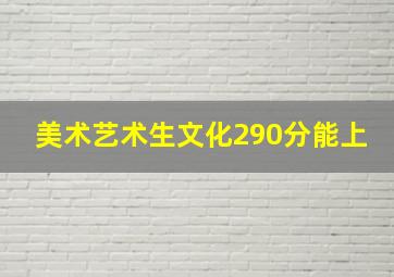 美术艺术生文化290分能上