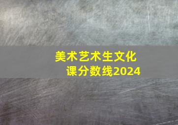 美术艺术生文化课分数线2024