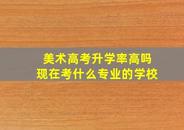 美术高考升学率高吗现在考什么专业的学校