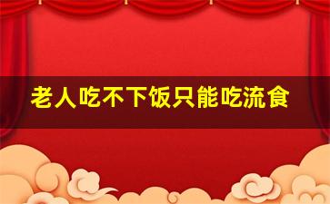 老人吃不下饭只能吃流食