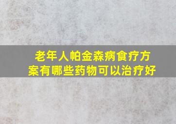 老年人帕金森病食疗方案有哪些药物可以治疗好