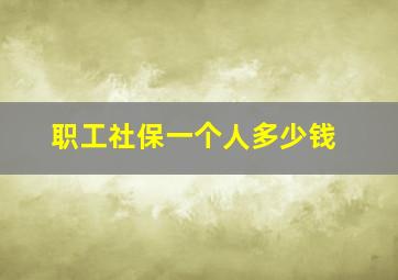 职工社保一个人多少钱