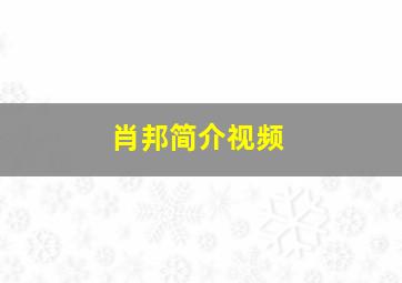 肖邦简介视频