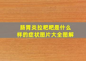 肠胃炎拉粑粑是什么样的症状图片大全图解