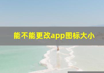 能不能更改app图标大小