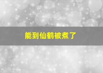 能到仙鹤被煮了